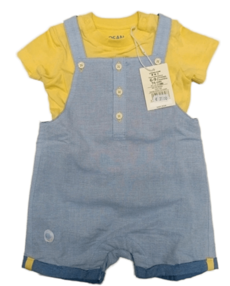 Salopette e maglietta tg.9mesi - AnyaGrace Kids